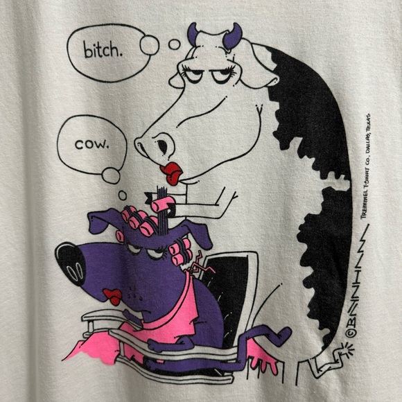 Vintage Critics Choice John Baynham Comic Tee Size XL - Picture 6 of 8